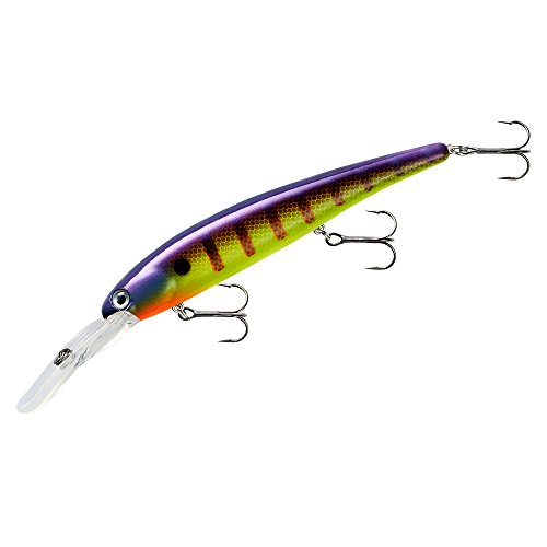 Bandit Walleye Minnow Jerkbait Fishing Lure, 4.5 Inch, 5/8 Ounce, Viral Perch, Deep (Trolls to 27