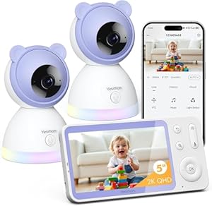 Yesimom 8TM 2K/3MP Babyphone mit 2 Kameras