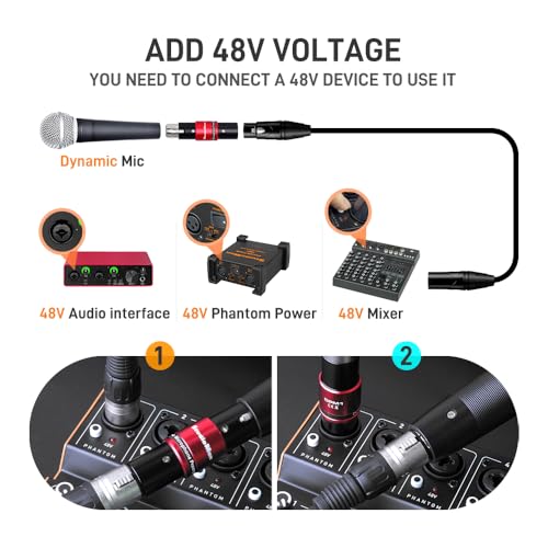 Image of StudioMan DPM1 XLR Dynamic Microphones Preamp, 29dB Gain & Low-Noise Signal Boost, Plug-and-Play Metal Adapter,48V Phantom Power Required（not Included,Only for Dynamic Mics-for Studio /Stage