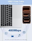 Kabel USB C Fast Charge,Kabel Ładujący do iPhone'a 17 16 15 Kabel Ładujący Typu C kabel ładujący Fast Charging kabel USBC do USBC 1M Przewód USB C do iPhone'a 17 Air/Pro 16e/17 16 15 Pro Max/Plus,iPad