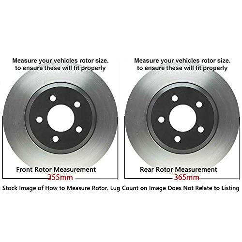 Image of Detroit Axle - Brake Kit for 6.2L 2010-2015 Chevy Camaro, Drilled & Slotted Brakes Rotors 2011 2012 2013 2014 Ceramic Brake Pads Replacement