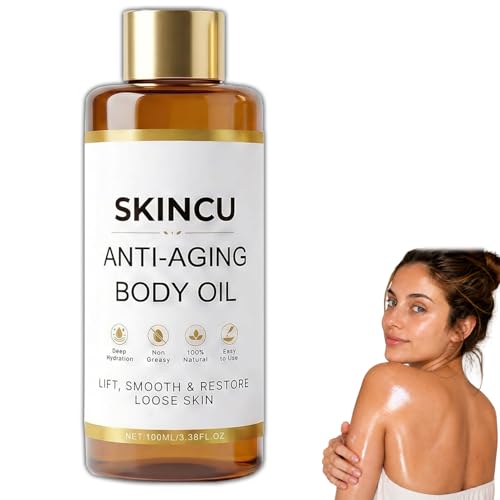 FNIUANF Skincu Anti-Aging Body Oil Anti-Aging Body Oil Skin Tightening Plant-Based Formula Lightweight Non-Greasy Moisturising for All Skin Types (1pc)