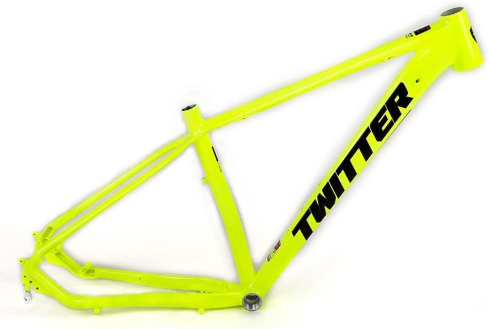 MTB Frame 27.5/29er Hardtail Mountain Bike Frame 15''/17''/19'' Aluminum Alloy Disc Brake Bicycle Frame Quick Release Axle 135mm BSA68 Routing Internal (Color : Green, Size : 27.5x15'')