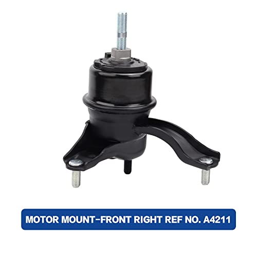 Engine Motor and Trans Mounts Compatible with 2002-2006 Camry (2.4L) and 2004-2008 Solara 2.4L Auto Transmission, Replace OE A4203 A4204 A4207 A4211, Set of 4