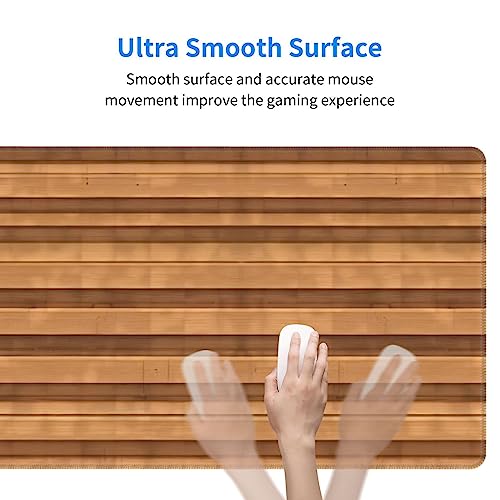 Alfombrilla de mouse para computadora XL estilo madera original que amplia tu escritorio 5