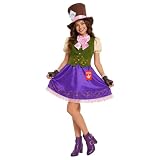 Fun Shack Disfraz Sombrerero Loco Mujer, Sombrerera Loca, Alicia, Disfraces para Carnaval y Halloween, M