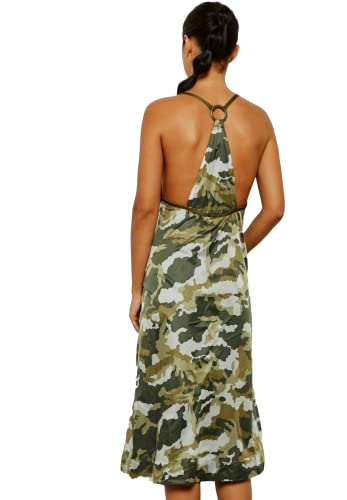 Nike Damen Woven Kleid, Light Bone/Olive Canvas/Yellow Ochre, XS