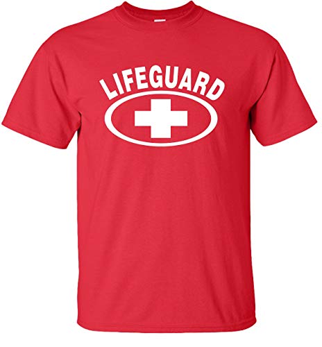 Kids Life Guard T-Shirt Lifeguarding Costume White Cross Child Youth