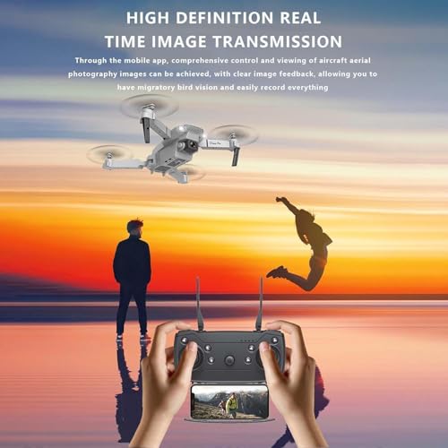 Image of Drone with 4k Camera Foldable 1080P HD Drone with FPV Live Video, Smart Gestures Selfie, Altitude Hold, One Key Take Off /Landing, 3D Flips for Kids and Adults. (E99)