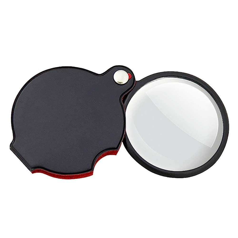 Loupe CRODY Pliable 10X Bijoux Lantier de Poche Noir pour Horlogerie et Lecture