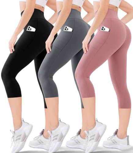 Blisset High-Waisted Capri Leggings with Pockets