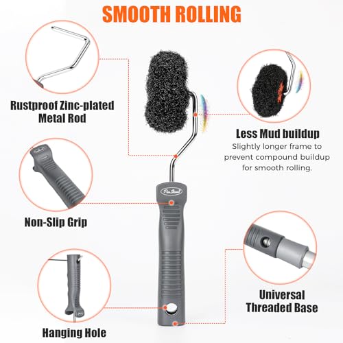 Rouleau d'angle pour cloison sèche avec cadre extensible de 5,1 cm PinStone robuste