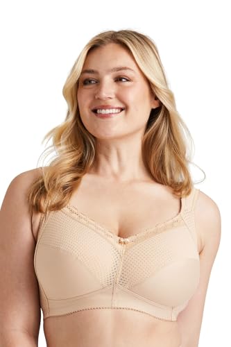Miss Mary of Sweden Diamond Womens Full Cup Supportive Non-Wired Bra 48E Beige