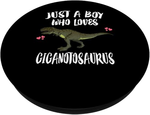 Miniatura 2 de Just A Boy Who Loves Giganotosaurus Dinosaur Lover PopSockets Swappable PopGrip
