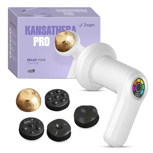 Image of Kansa Foot & Body Massager with 5 Interchangeable Heads | Ayurvedic Deep Tissue Pain Relief | Handheld Massage Tool for Foot, Neck, Back & Shoulder | Relaxation & Circulation Booster