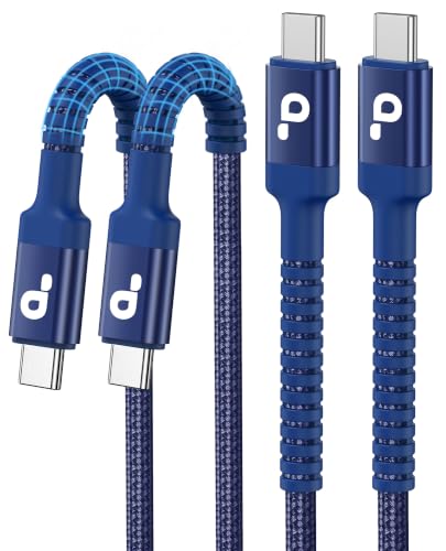 Image of USBC Cable 6FT, Long USB C to USB C Cable 60W Fast Charging, 2Pack-Blue