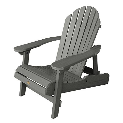Highwood AD-CHL1-CGE Hamilton Folding and Reclining Adirondack Chair, Adult Size, Coastal Teak