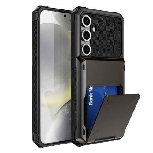 Coque Samsung S25 antichoc gris idéale pour voyager léger avec sa fente carte intégrée