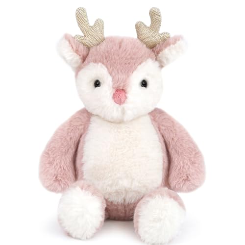 MON AMI Holly The Reindeer Stuffed Animal | 10-Inch Red