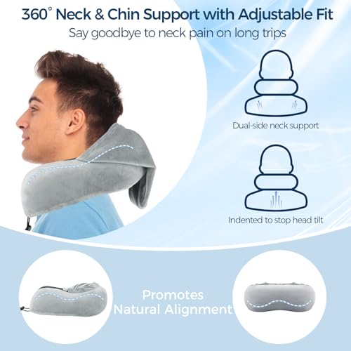 Almohada corporal memory foam con capucha ajustable miniatura 2