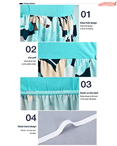 Auselily Women Short Sleeve Loose Plain Casual Long Maxi Dresses With Pockets (2Xl, Light Blue) #TOP1