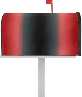 Mailbox Cover Magnetic Red to Black Gradient Ombre Mailbox Covers Standard Size 21x18in,Mailbox Covers Wrap Post Letter Box Cover for Garden Yard Outdoor Decor Merry Christmas Theme
