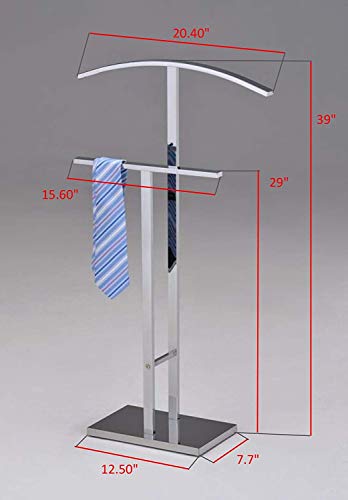 Kings-Brand-Furniture-Dossi-Chrome-Finish-Metal-Suit-Rack-Valet-Stand