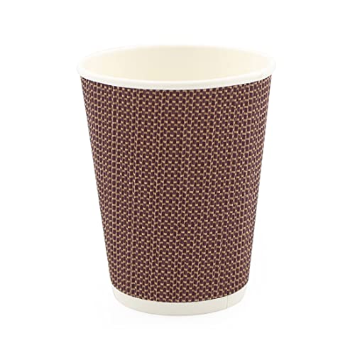 Kaffeetassen, isoliert, geriffelt, doppelwandig, Papier, 72 Stück, Braun Cover