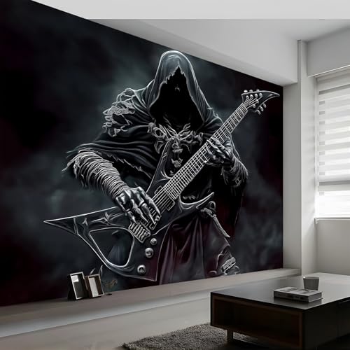 Foto Tapete Wandbild Cartoon-Gotische Sensenmann-Gitarre 200 x 140 cm Tapete Vliestapete 3D Effekt Tapete Vlies Wandbild Wohnzimmer Schlafzimme Wanddekoration Fototapete Foto Tapete Wandbild Cartoon-Gotische Sensenmann-Gitarre 200 x 140 cm Tapete Vliestapete 3D Effekt Tapete Vlies Wandbild Wohnzimmer Schlafzimme Wanddekoration Fototapete