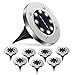 moinkerin 8 Pezzi Luci Solari per Giardino Luce Solare Led Esterno Giardino Luci da Esterno Energia Solare per Paesaggio, Passerella, Prato, Ponti di Passaggi, Recinzioni Scale Cortile Cortile(8LED)