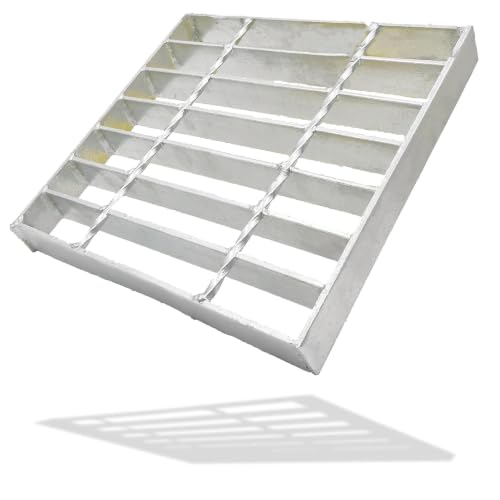 Image of Galvanized Steel Drain Grate, Driveway Channel Cover 10x10 in