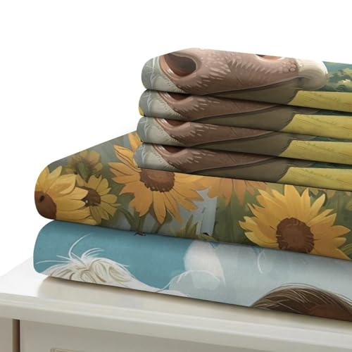 Housse de couette imprimée 3D vache : l'idée cadeau lit simple originale - 7