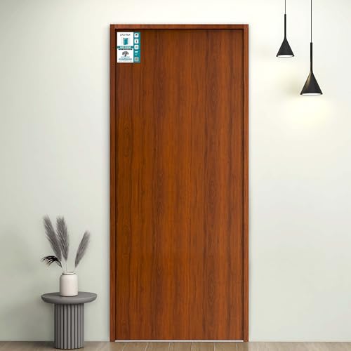 Image of Plantex WPC Doors for Bathroom (30 mm - Thickness) /Termiteproof Bathroom Door /2.25x6.75 Feet Wooden Finished Door for Home /Balcony /Office /Kitchen, Density-550 (27x81 inch,22 kg- Classic Wooden)