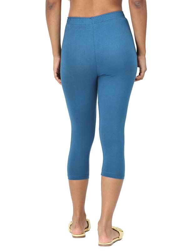 Image of Robinbosky Premium Stretchable Cotton Capri Legging for Women | Suitable for Formal wear & Casual wear | High-End Elastic Makes. The Leggings Squat Proof and Durable for Travel, Yoga, & Workout.