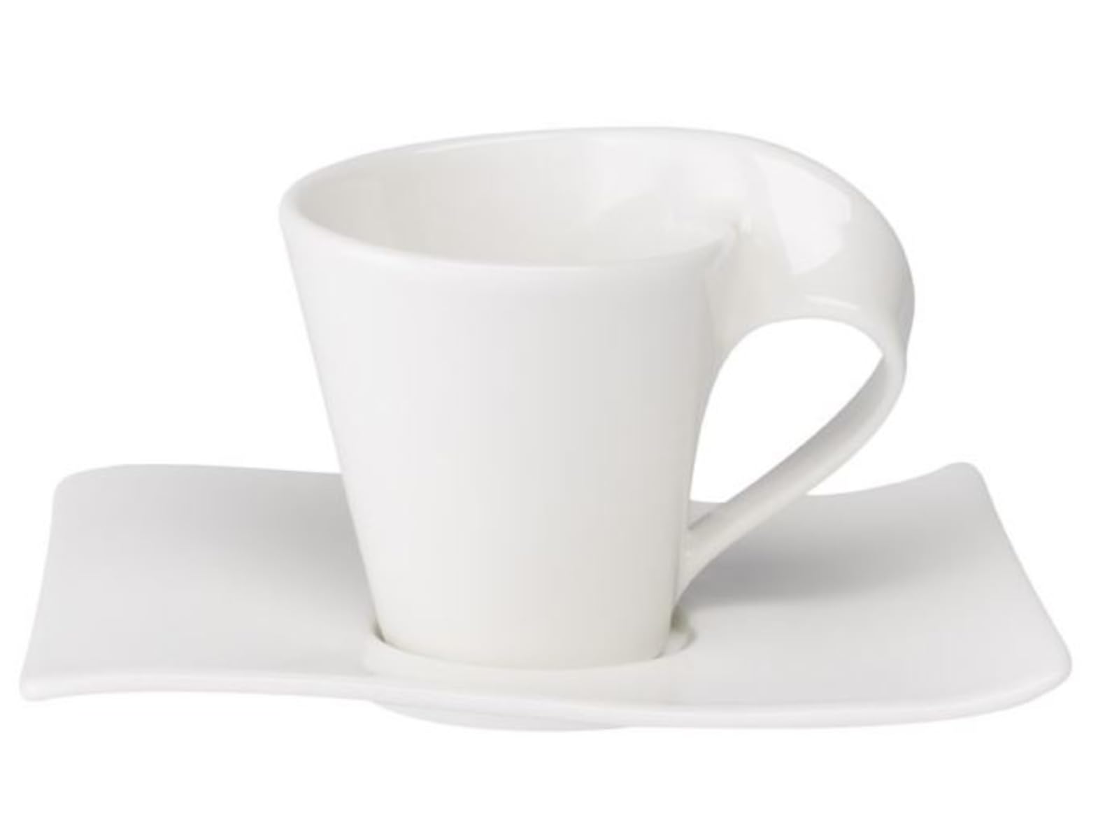 Lot De 6 Tasses à Café Wilson Caesars – Porcelaine Blanche Design Moderne