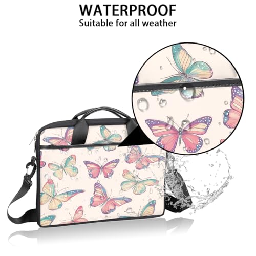 Retro Butterfly Painting Laptop Bag 15 Inch miniatura 3