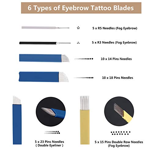Microblading-Kit-Microblading-Supplies-with-PenEyebrow-Tattoo-Skin-Practice-Kit-with-Micro-blade-Eyebrow-Pen-Practice-Skins-Mannequin-Head-Microblading-Ink-Pigment-for-Beginners-to-Practice-and-Makeup