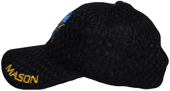 Flakita's Novelties Black Mesh Mason Masonic Freemasonry Freemason Masonry Trucker Shadow Adjustable Embroidered Cap Hat