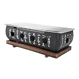 Barbacoa de estilo japonés, portátil, de aleación de aluminio, con rejilla de alambre y base, utensilios de mesa japoneses (XL)