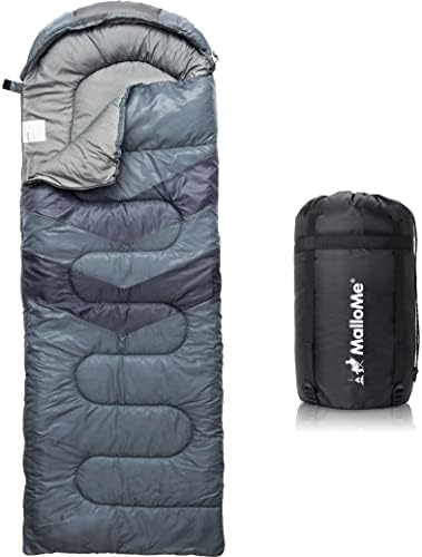 MalloMe Schlafsack Outdoor - Schlafsack Erwachsene und Kinder - Schlafsacke Winter, Schlafsäcke, Camping Sleeping Bag, Deckenschlafsack - Winterschlafsack - Leicht, Tragbar, Warm,