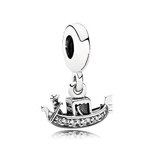 Fit Pandora Bracelet Charm Bead Venetian Góndola Barco Barco Mujeres Bangle Joyería de Bricolaje Presente