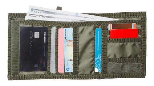 Chameleon Trifold Men Nylon Wallet - Military Tactical Mens Wallets- ID Card Holder - Canvas Thin Front Pocket Travel Wallet -Coin Zipper Pocket3