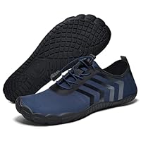 Torotto Barfußschuhe Fitnessschuhe Barfussschuhe Herren Damen Atmungsaktiv Schnell Trocknen Knit Zero-Drop Outdoor Unisex(Blau 40)