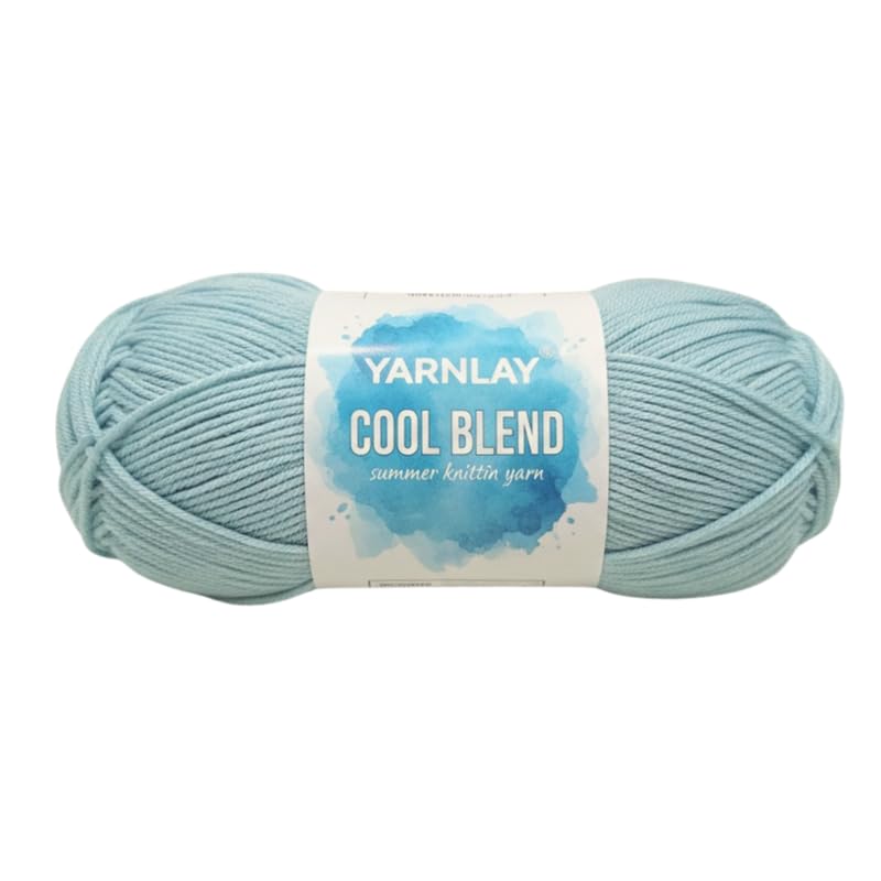 Image of Yarnlay Cool Blend - Premium Poly-Viscose Knitting Yarn | Soft & Lightweight Crochet and Knitting Yarn for Apparel, Baby Wear & DIY Crafts | 100 GMS Ball |YCB 07 Aqua Mist