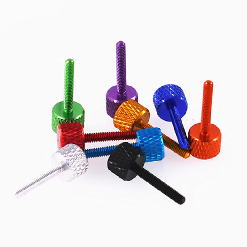 2PCS Thumb Screws Reticulate Adjust Multicolour Screw Aluminum Bolts M3x16mm - (Color: Green)