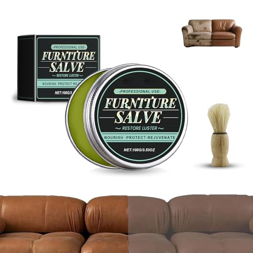JPNMP Furniture Salve for Leather, LeatherRepair Cream with Brush, Leather&Furniture