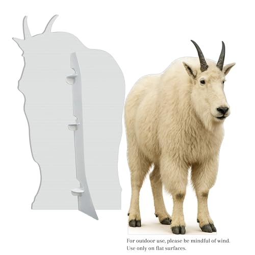 Image of Mountain Goat 4FT Life Size Cardboard Cutout - A Fun Animal Standup for Photo Booths, Birthday Parties, and Events