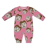 [ロニコン] ロンパース ベビー服 志村けん だいじょうぶだぁ 変なおじさん ベビーロンパース 赤ちゃん服 パジャマ 新生児服 カバーオール 長袖 子供服 男の子 女の子 18-24M