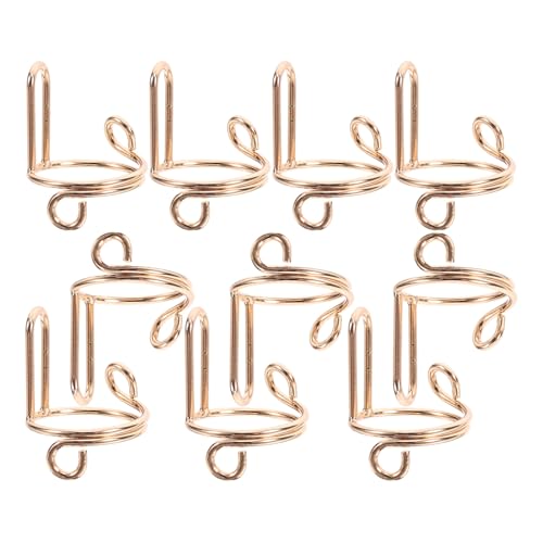 Mikinona 10pcs Adjustable Detachable Nail Rings for Manicure Art Hollow Design for All Finger Stylish Nail Art Patches Set Gold for Gel Polish Enhancements