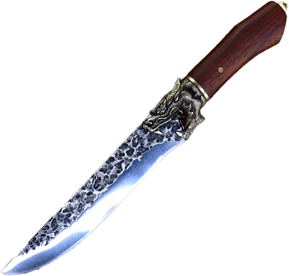 Meat Cleaver, 7 Inch Outdoor Hunting Boning Machete Knife Camping Viking Knife High Carbon Steel Handmade Forged Butcher Meat Cleaver (Color : Boning Knife, Kitchen Knife Size : 7 inch)